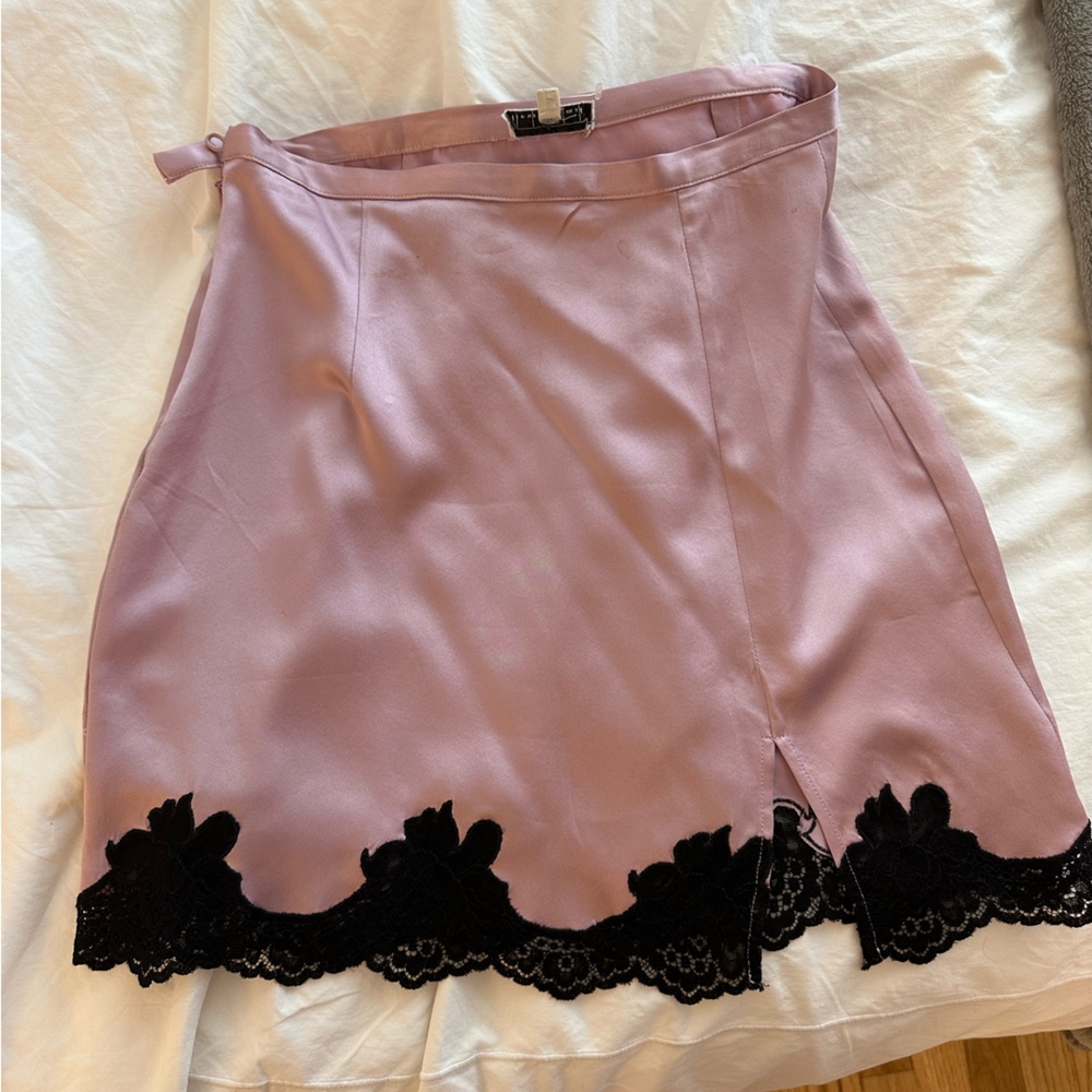 Fleur du mal silk lavender skirt